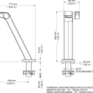 Torn Lav Docol Mesa   Stillo 45° B.baixa   Cr