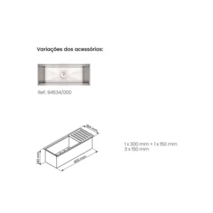 Acessorio Canal Tramontina Escorredor