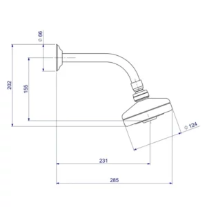 Chuveiro com Tubo de Parede Acqua Plus Luxo Black Matte Deca - Imagem 6