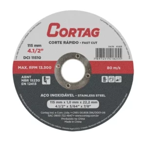 Disco Cortag Corte Inox 115x1,0x22,2mm