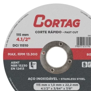 Disco Cortag Corte Inox 115x1,0x22,2mm - Imagem 3