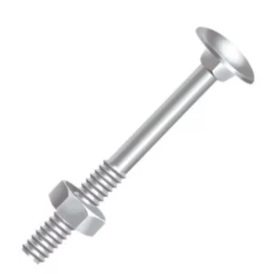 Parafuso Ciser Zinc.br Frances C/ Porca Sext.100 (b)5/16x1.1/2