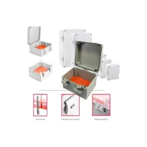 Caixa 190x150x90mm Cinza T.opaca Ip 66 Completa Rohdbox - Imagem 4