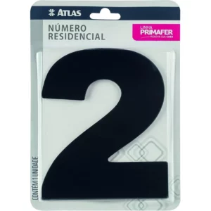 Numero 2  P/ Casa Adesivo Atlas  Acm/pr