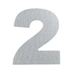 Numero 2  P/ Casa Adesivo Atlas  Acm/esc