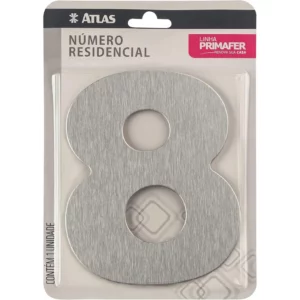 Numero 8  P/ Casa Adesivo Atlas  Acm/esc