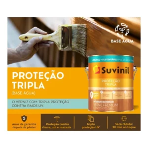 Verniz Suvinil B.solvente Protecao Tripla Br Natural  / 0,9lt - Imagem 2