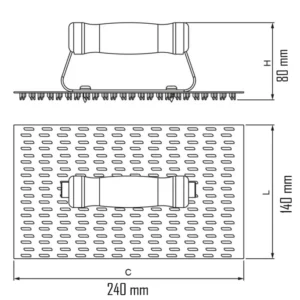 Desempenadeira Cortag Raspadeira 14x24 Ref 60395 - Imagem 3