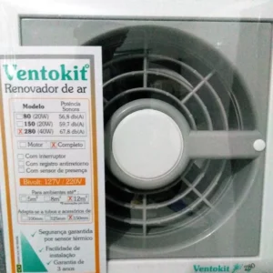 Exaustor Ventokit 19x19 Ate 12m² Modelo280 150mm