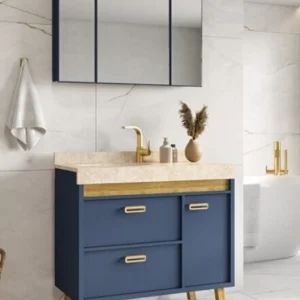 Kit Balcao Gaam 90cm Modena Azul Lord