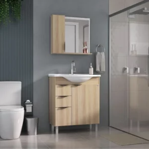 Kit Balcao Fabribam 75cm Crystal C/ Pés