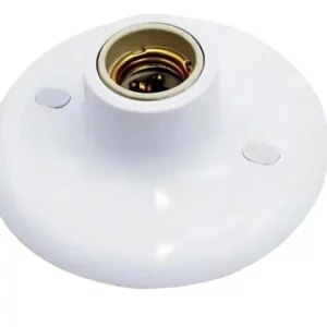 Plafon Plastico C/bico de Porcelana Branco