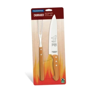 Conj Churrasco Tramontina Garfo + Faca   Natural (2pc)