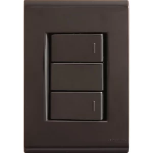 Conjunto 4x2 com 2 Interruptores Simples 10 a 250 V Tramontina Liz Grafite Tramontina