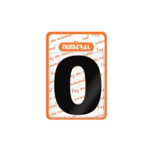 Numero Adesivo Alum Preto 0