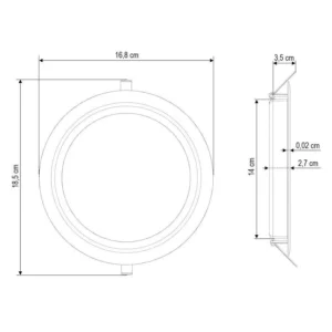 Plafon Tramontina Red Emb 12w 6500k 58026005 (1000 Lumens)