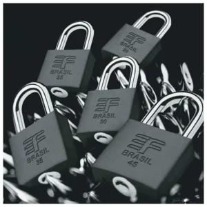 Cadeado 3f 45mm Preto Fosco