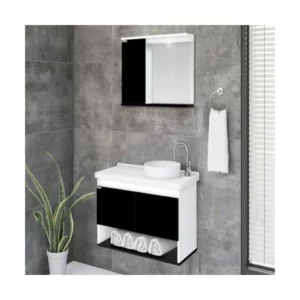 Conjunto Ajrorato Bergamo 83,5cm Suspenso Bco/preto