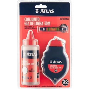 Kit Linha C/giz Vermelha P/drywall 30m