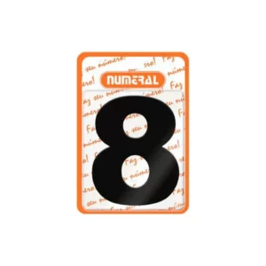 Numero 125mm Acm Preto N.08 Numeral