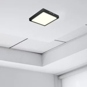 Painel Led 24w Lux Quadrado Sobrepor Preto 3000k - Imagem 5