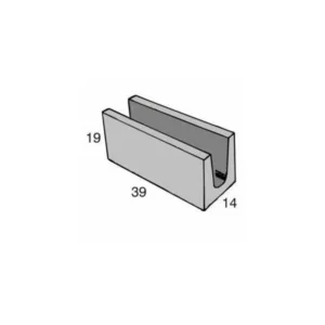 Bloco Concreto U Canaleta 14 X 19 X 39 (p) - Etc