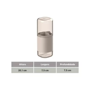 Porta Escova Dual Bege - Imagem 6