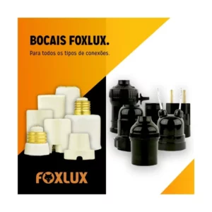 Suporte P/ Lamp Plastico Fixo E27 Preto - Imagem 3