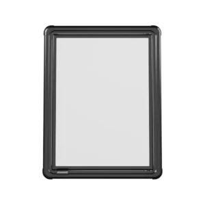 Armário Plástico com Perfil em Alumínio de Sobrepor 1 Porta 35x45cm Preto - Imagem 3