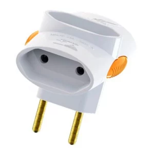 Adaptador Tomada T Conjunto de 3 Tomadas 2 Pinos Redondo - Daneva