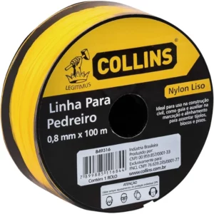 Linha P/ Pedreiro Nylon Amarelo 0,8 X 100m Collins
