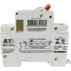 Disjuntor Unipolar Albr6 C63/1* - Imagem 3