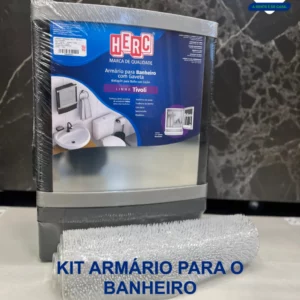 Kit Tap Banheiro + Armario Plast P/ Banheiro
