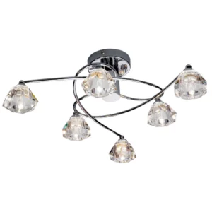 Plafon Bronz Atomo Cromado (6 Luzes G9 40w)