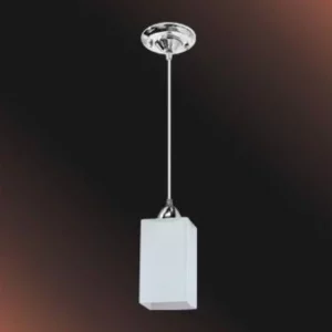 Pendente Quadrado Vidro Cr/br Ref.1276 Ema