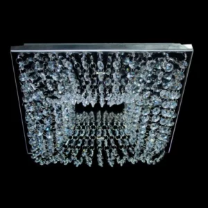 Plafon Quad Cristal 30cm Pudim Brunato