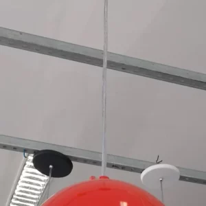 Pendente Aluminio Globo 3718 17cm Vermelho/aluminio Caisma