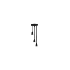 Pendente Vision Aluminio 3lamp Preto 420/3 Dital
