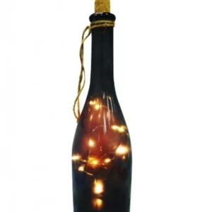 Luminaria Led Decor Garrafa Fume Pilha 3000k Taschibra