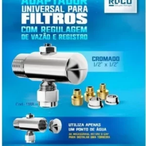 Adaptador Cromado P/filtro 1/2 X 1/2 C/reg Roco