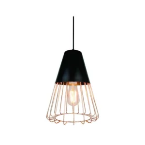 Pendente 1lamp E27 Metal Pto C/ Cobre H340 D260 Treelux