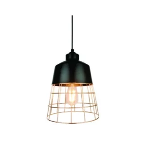 Pendente Metal Pt C/cobre 1 Lamp E27 H330 D260 Treelux
