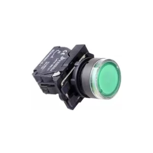 Botao de Impulso Plastico Verde 1na
