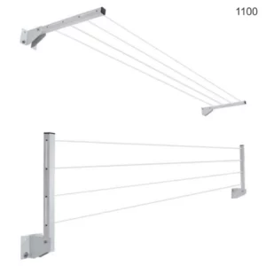 Varal Parede Dobravel Aco Branco / Preto