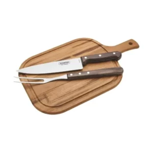 Jogo Churrasco Inox 3pc Polywo Cas