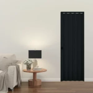 Porta Pvc Sanfonada 70cm Relevo Preto Plasbil