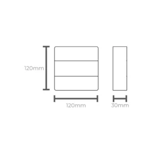 Arandela Led Pilar Aletada Preta 6w 3000k Taschibra - Imagem 3