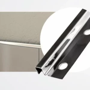 Perfil Metalico "p" Acabamento C/aba Inox Escovado (barra 3mt)