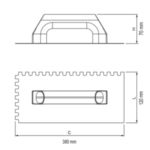 Desempenadeira Aco Carbono Dent. 12 X 38 Cortag - Imagem 3
