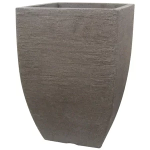 Vaso Quadrado Moderno 30cm Marmore
